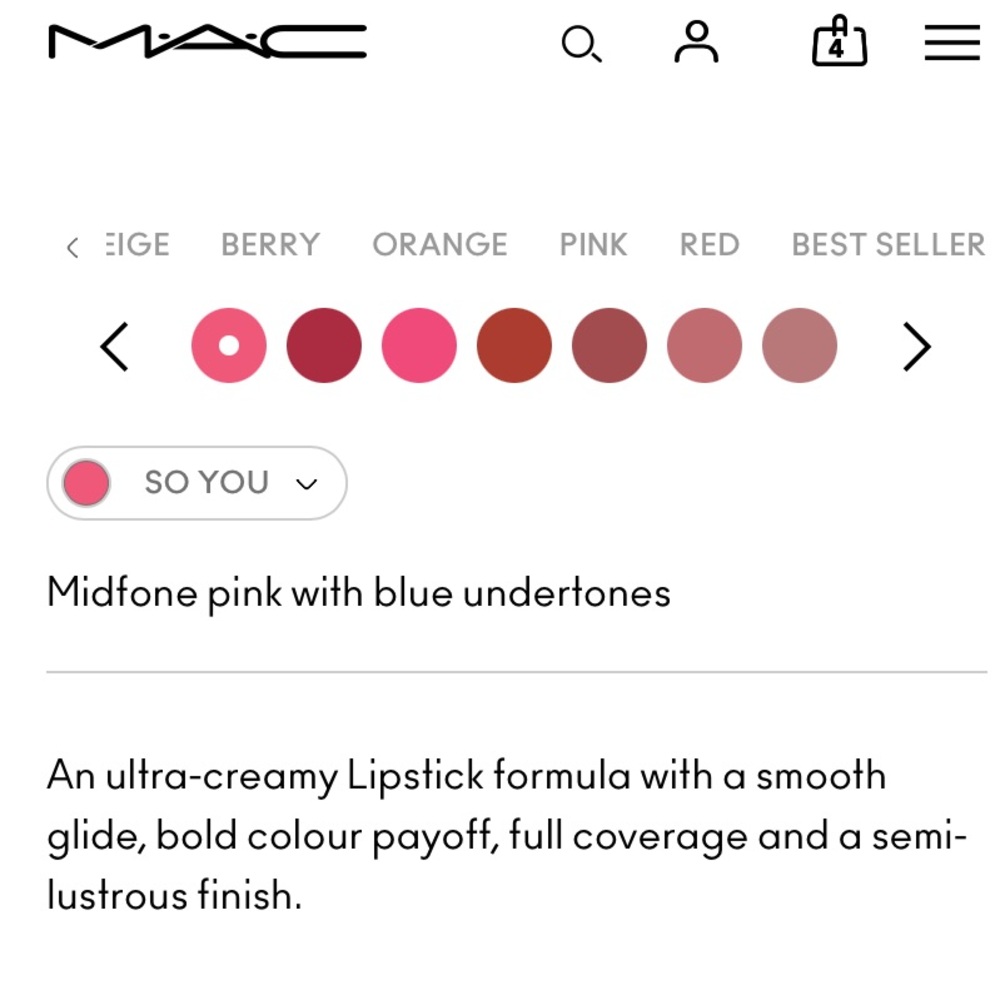 MAC 🎀 Best Seller Amplified lipstick “So You” Full size NIB - Picture 8 of 9